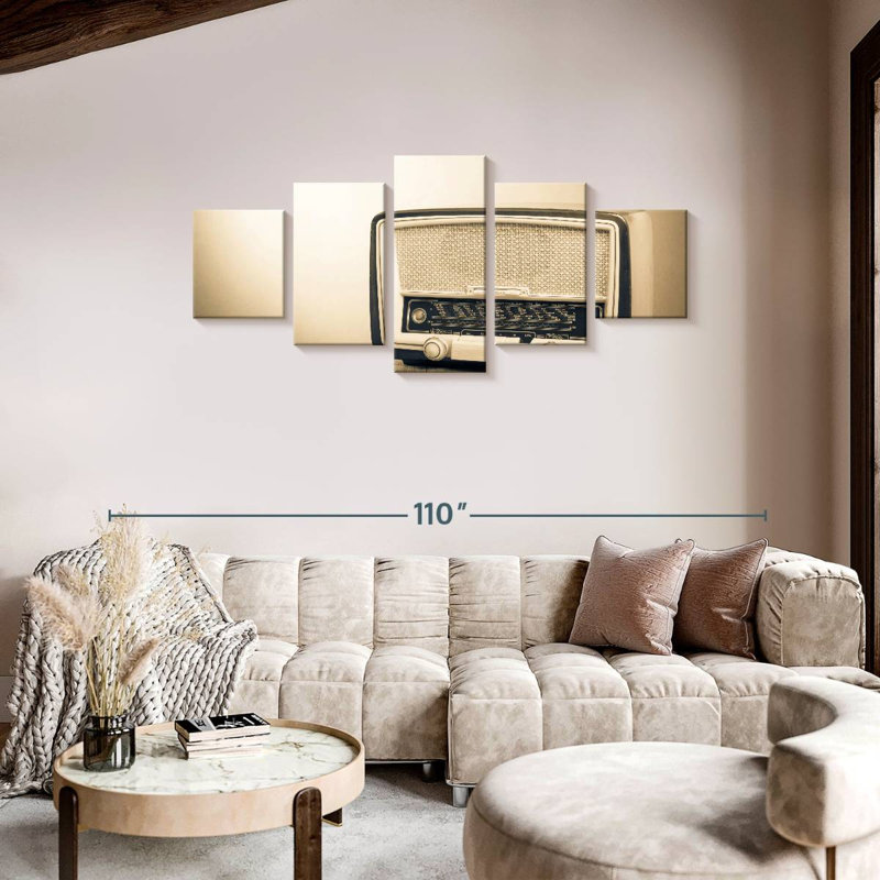 Radio rétro, H 36 po x l 80 po