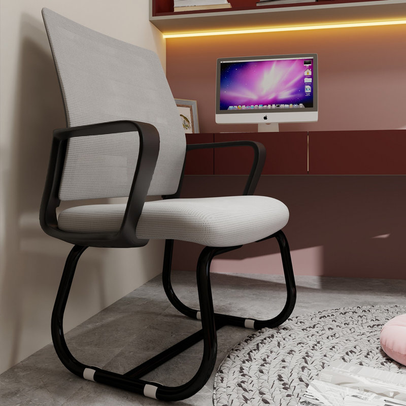 Chaise de bureau moderne minimaliste - structure en métal, douce et confortable, pour la maison et le bureau, disponible en plusieurs couleurs