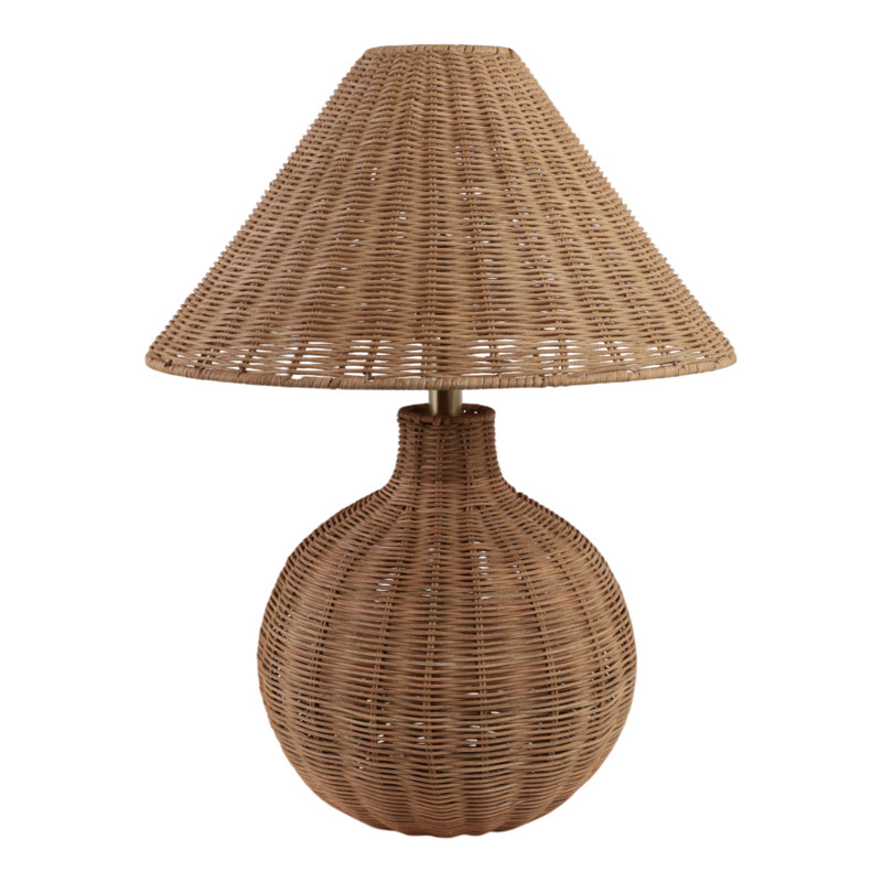 Sagebrook Home 23X20" Woven Rattan Table Lamp, Natural