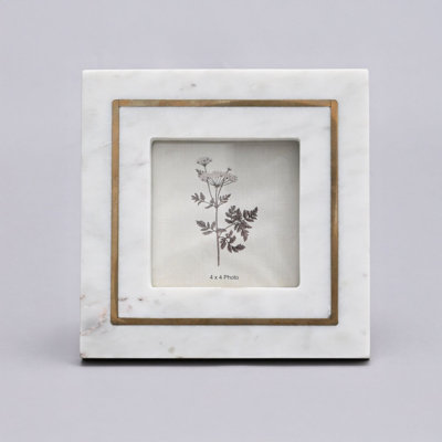 White Genuine Marble Picture Frame