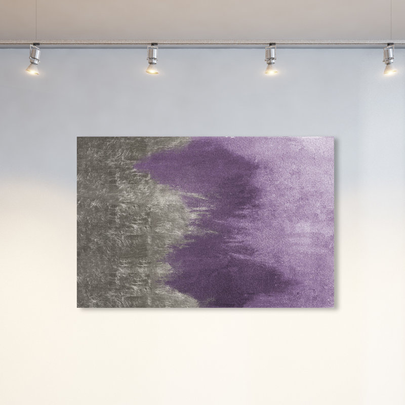 «Abstract Amethyst Waves», reproduction d'art, H 36 po x l 54 po, Toile tendue