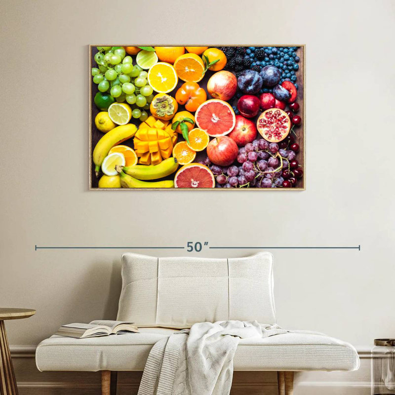Plateau de fruits, Cadre flottant en bois naturel, 40 po x 27 po