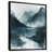 Cadre flottant noir, bois massif