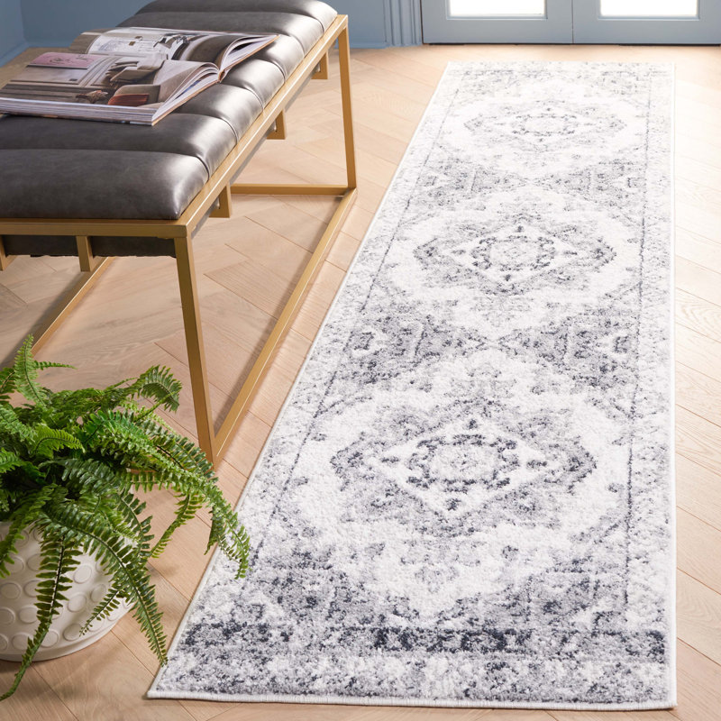 Lowrey Ivory/Gray Rug, Runner 2'2" x 9'