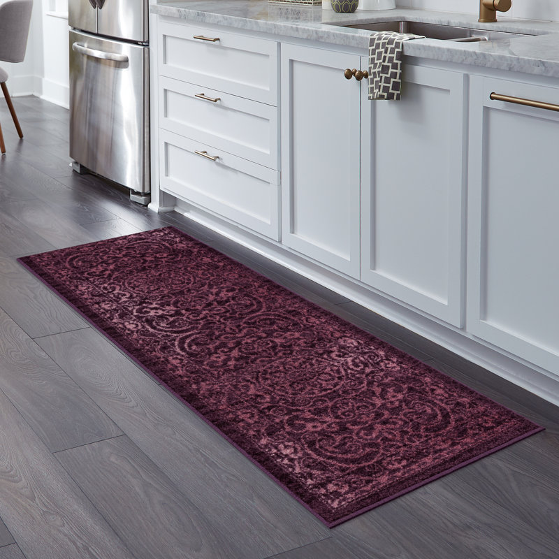 Tapis oriental intense Dreyfuss, Tapis de couloir 2 pi x 6 pi, Violet