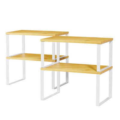 Stackable Cabinet Organizer Shelf (Set of 2)