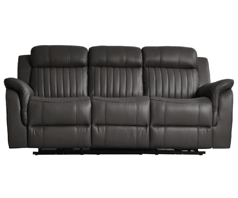 Cidliano Genuine Leather Electric Power Recliner 3 Seater Sofa, Grey
