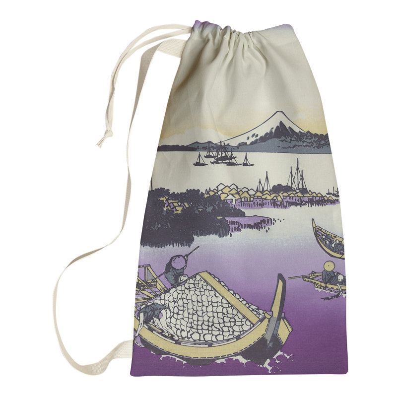 Hague Fabric Laundry Bag with Handles, Large (76.5" H x 29.5" W x 1.5" D), Purple