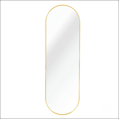 Miroir pleine grandeur en forme de pilule pour salle de bain et au-delà