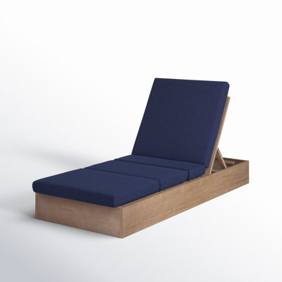 Fatima Wood chaise lounge chair by Joss & Main