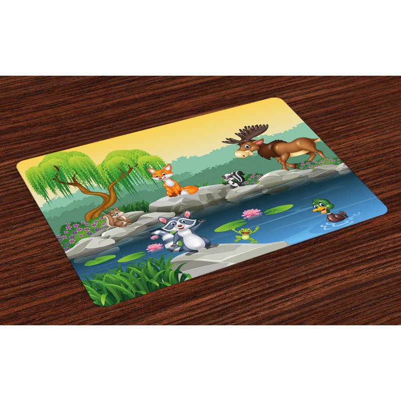Cliffrose Cartoon Funny Mascot Placemat