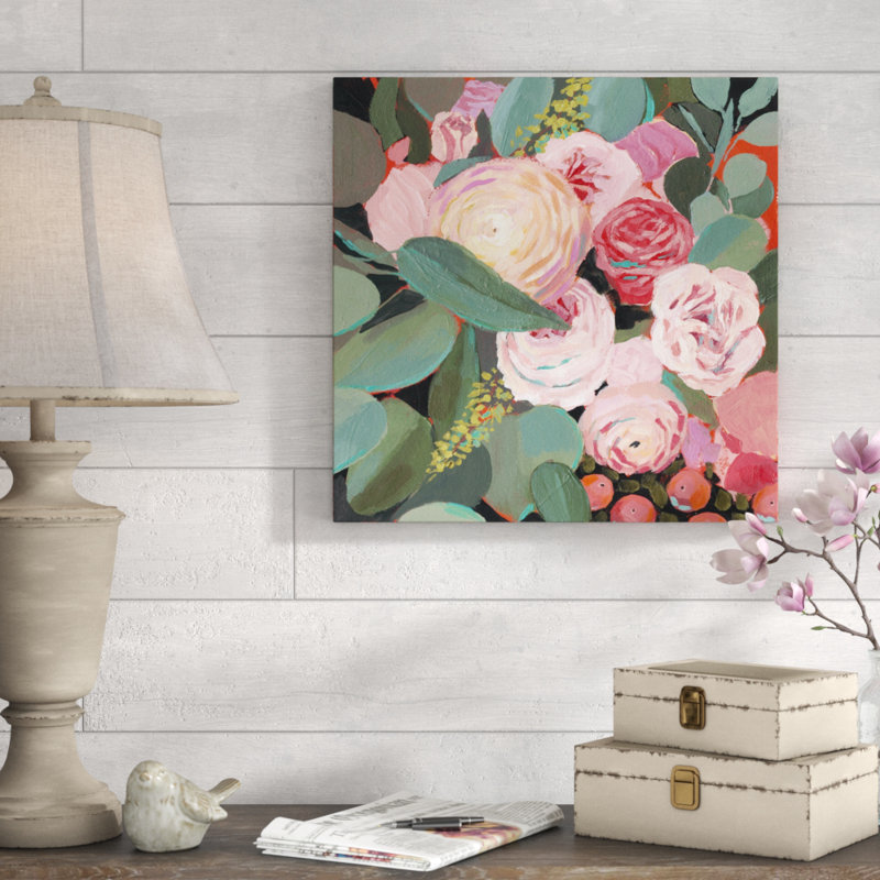 «Eucalyptus Bouquet II», peinture sur toile tendue, H 20 po x l 20 po