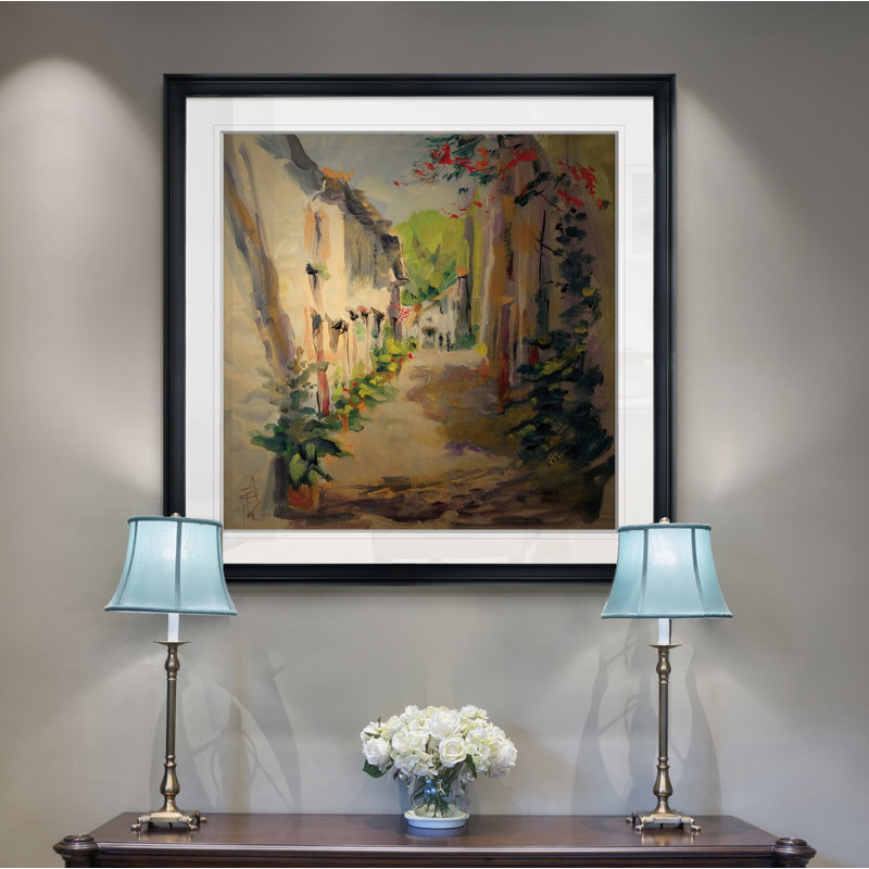 « france iii », peinture, H 16 po x l 16 po x P 1,5 po, Cadre noir