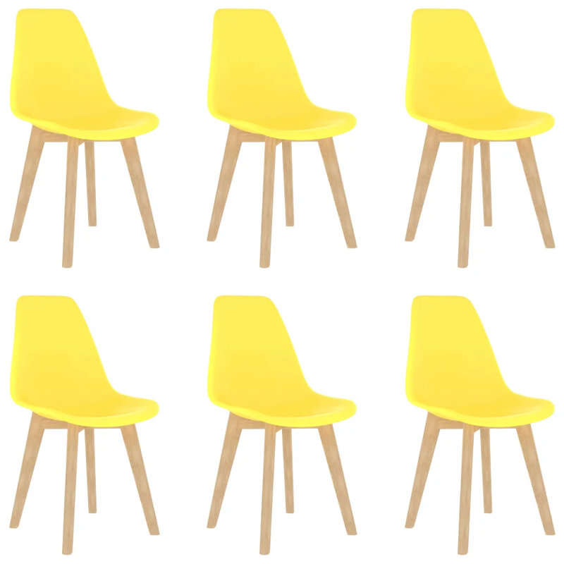 Cezmi 43cm H Stacking Side Chair, Yellow