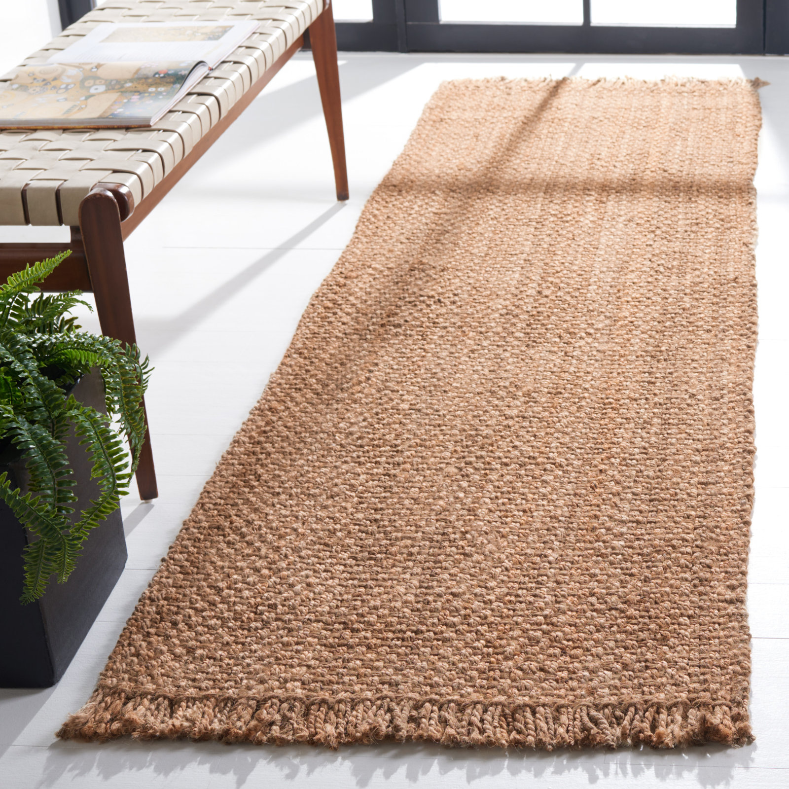 Parkerfield Natural Hand-Woven Jute Rug, Runner 2'6" x 8'