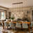 41.7" W 5-Light Dimmable Linear Kitchen Island Pendant With Teardrop Glass Shade