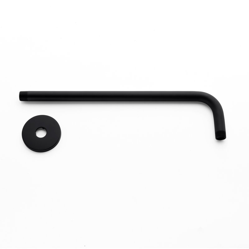 Bras de douche et bride 15 "Luxier, Noir mat