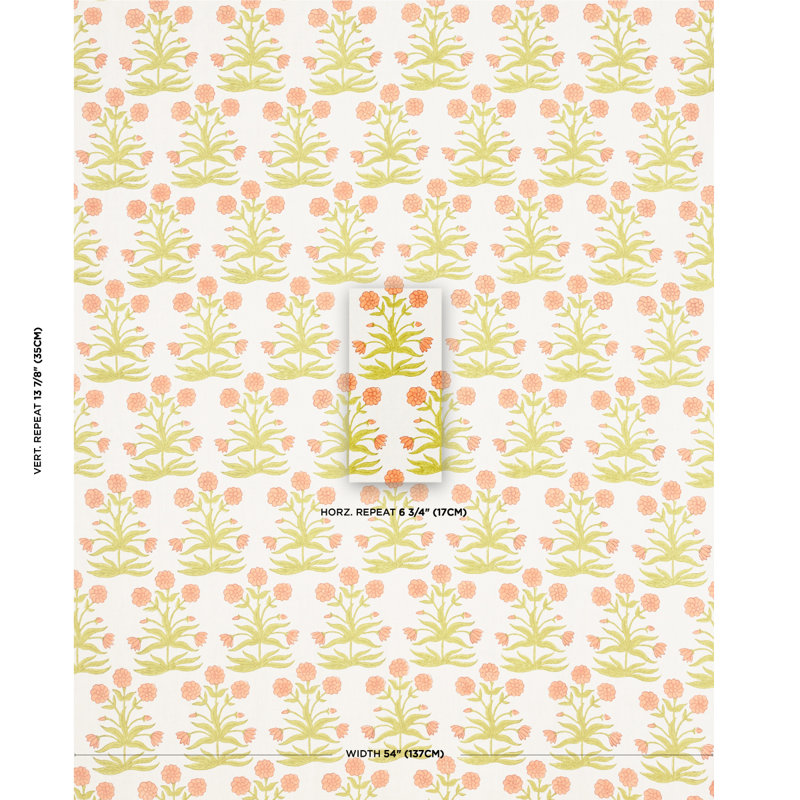 Tissu en lin à 100 %, Vert pêche pêche
