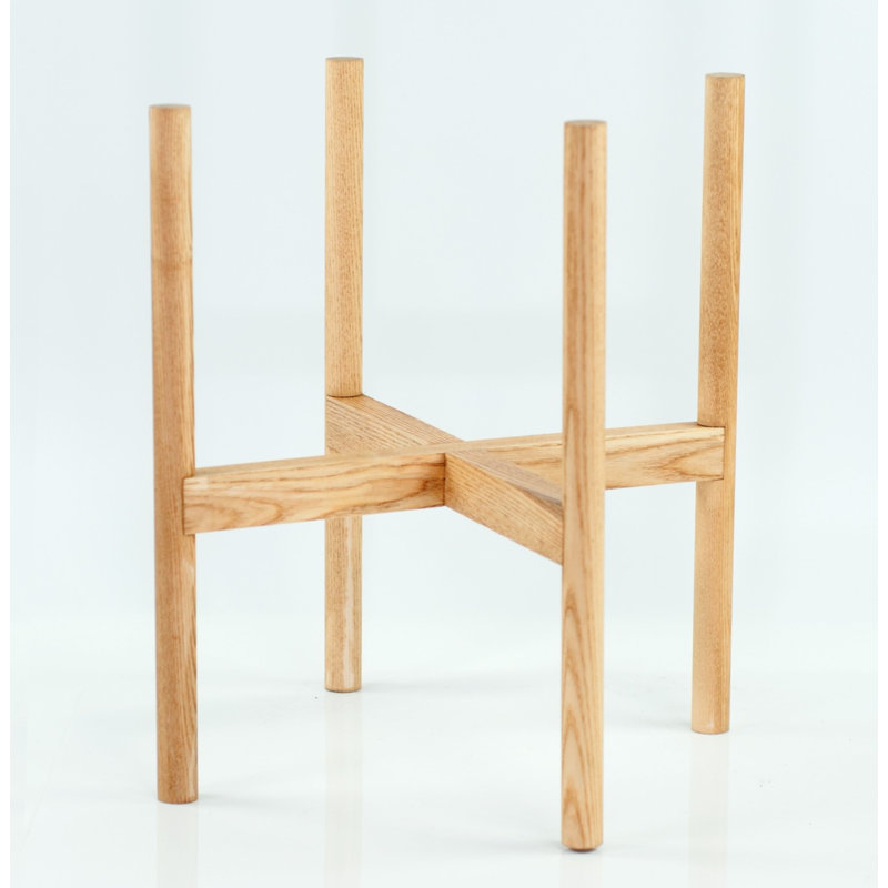 Support pour plante de coin japonais, H 17 po x l 15,5 po x P 15,5 po, Naturel