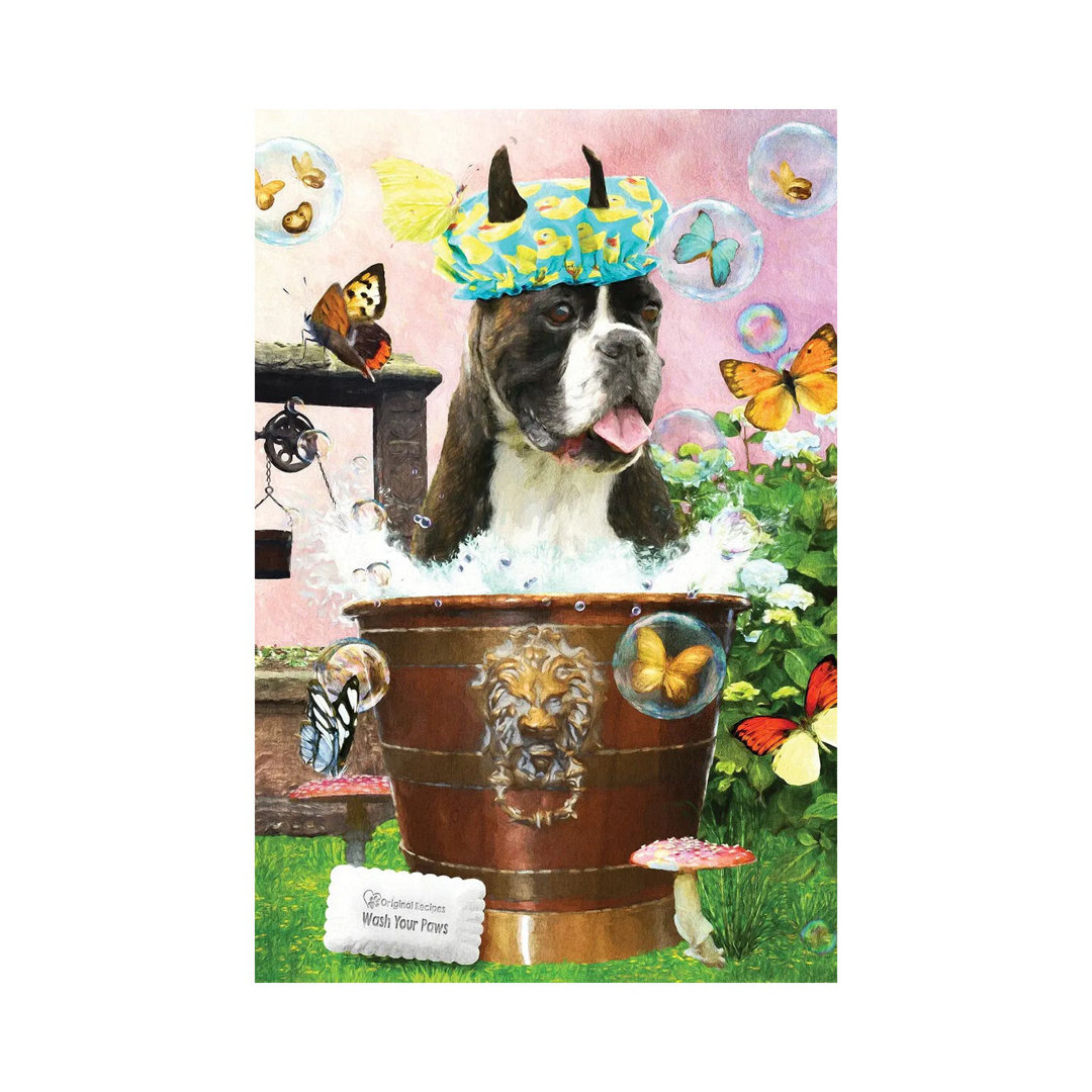 Brindle Boxer Dog Wash Your Paws