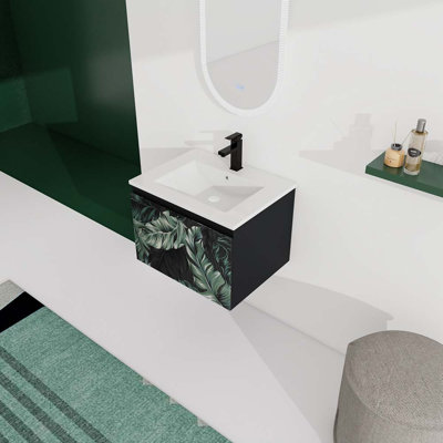 Ensemble de meuble-lavabo simple 24 po avec plateau en céramique Scammon