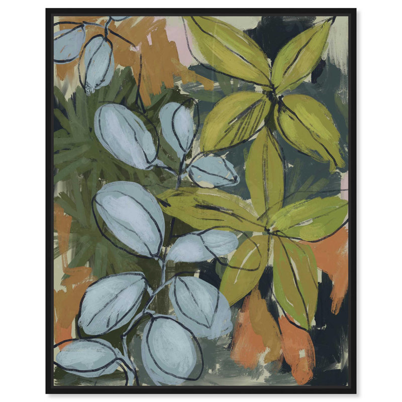 «Tropical Window Floral Decor» par Notoriart, Structure noire, H 21 po x l 17 po