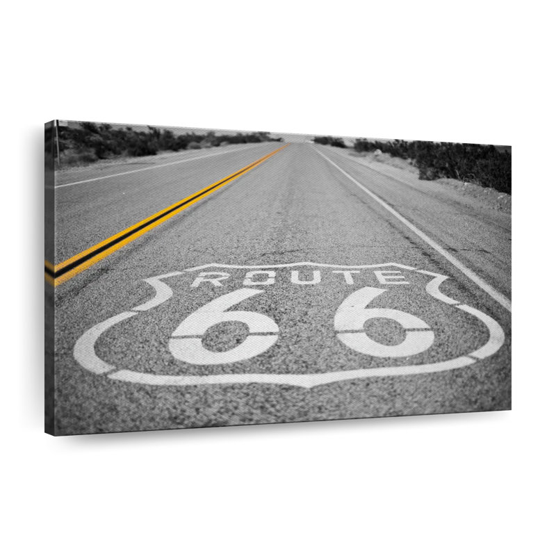 Route 66 Open Road Canvas Print, 34" H x 51" W x 1.25" D