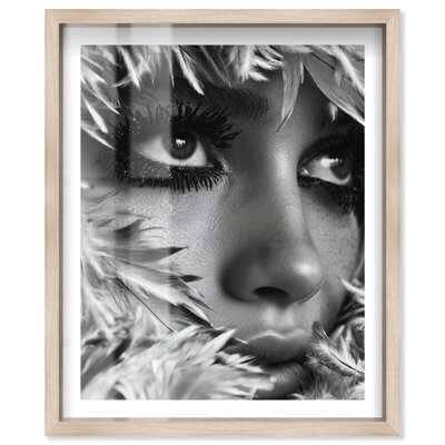 Décoration murale Avian Grace II Shadowbox Print par Notoriart, cadre noir, H 25 po x l 21 po