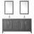 Daria 72'' Double Bathroom Vanity with Carrara Marble Top with Mirror-1077856330-1077856369