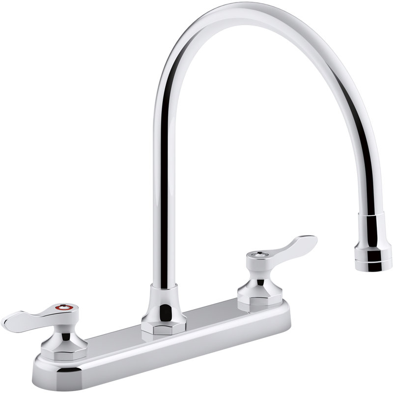 Robinet de cuisine 1,8 gallons par minute Triton Bowe 1,5 gallons avec 9-516 po Bec col-de-cygne, débit aéré et poignées levier