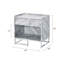 Table d'appoint Azrael 24 po L x 16 po P x 25 po H, 1 tiroir, imitation marbre