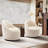 Modern Small Barrel Swivel Accent Chair with Hidden Storage,No installation required-515470280