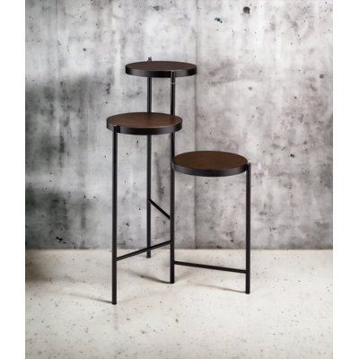 Multi-Tiered Plant Stand with Foldable Design and 3 Open Compartments