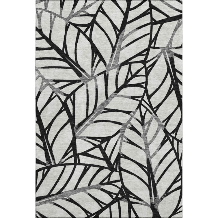 Premium Machine Washable Lisse Black Rug