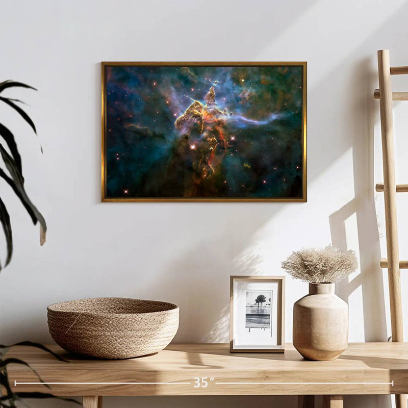 Carina Nebula Mystic Mountain, 19 po x 13 po, Cadre flottant doré