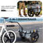 Remorque cargaison 2-en-1 avec boîte de rangement pliable, housse amovible et imperméable, remorque à vélo avec roues à dégagement rapide de 16 po, grande capacité de 70 L, noir et gris