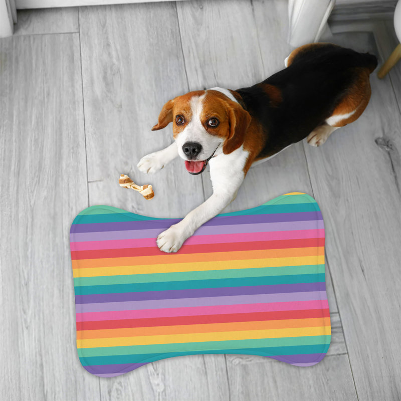 Rainbow Bud - 1 Piece Bone Shape Feeding Mat