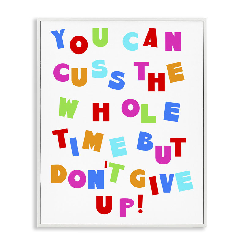 «Can Cuss But Don't Show Up», estampe numérique encadrée par Daphne Polselli, Estampe numérique encadrée blanc bord de mer