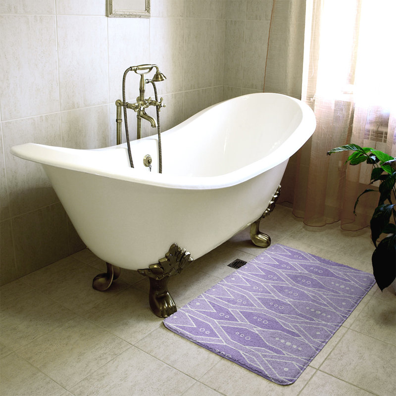 Tapis pour salle de bain Trellis, l 21 po x L 34 po, Mauve