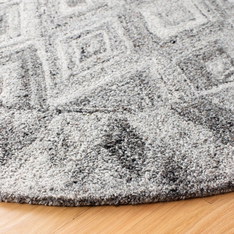 Hamm Hand Tufted Performance Geometric Rug, Rectangle 5' x 8'