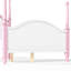 Lit plateforme en forme de couronne, cadre de lit en bois à baldaquin élégant, cadre de lit tête de lit courbé élégant pour la chambre à coucher-868935724