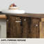 Armoire de rangement rustique à 3 tiroirs pour bureau personnel, deux petits tiroirs, grande avec barre à dossiers réglable, glissières silencieuses, dispositif de basculement, structure verticale en panneau de particules brun