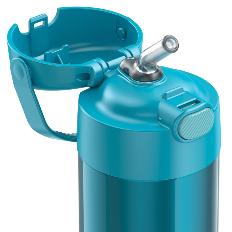 Teal 12oz Stainless Steel Insulated Kids Water Bottle with Straw