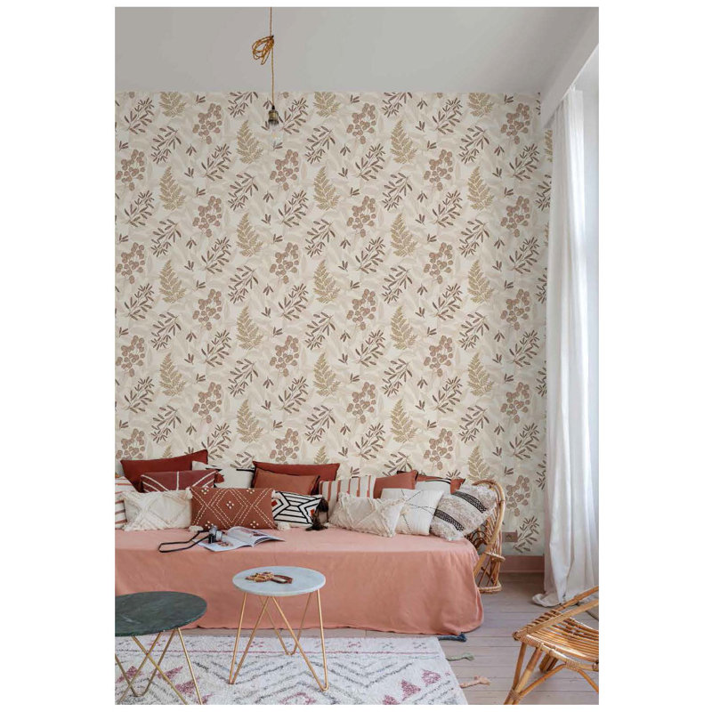 Tropical Branches & Leaves Botanical Wallpaper, Blue