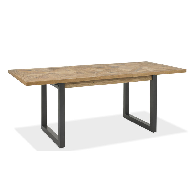 Phillippi Extendable Metal Base Dining Table, H77 x L158 x W90cm