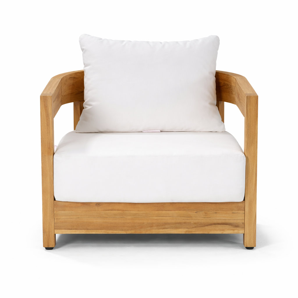 Everlee Sunbrella® Patio Lounge Chair, White