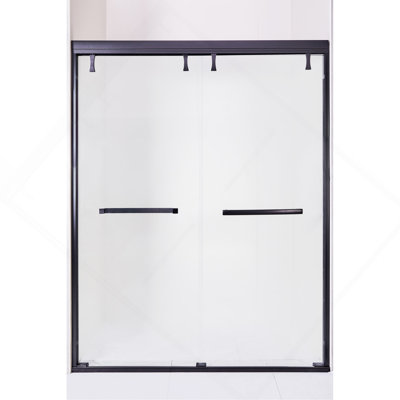 Sophisticated Double Sliding Shower Door With Safety Assurance And Versatile Installation
