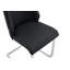 Ensemble de 4 chaises de salle à manger en similicuir noir avec texture en filet doré, anneau arrière argenté et poignée chromée, chaise de salle à manger rembourrée à dossier haut (ensemble de 4)-1668700008-1668700012