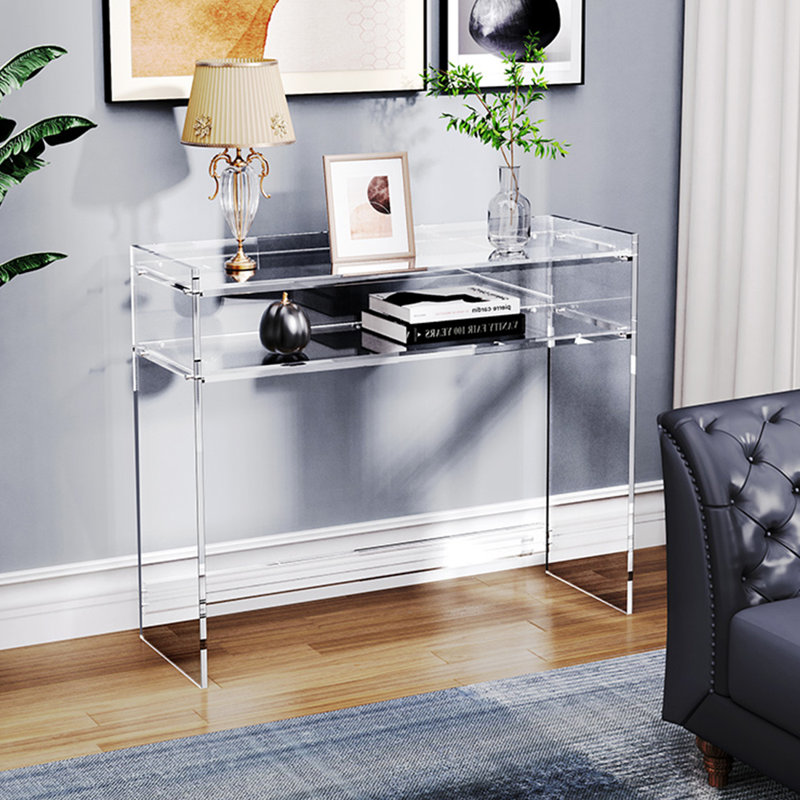 Simple and transparent acrylic console table