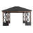Sunjoy 13 ft. x 15 ft. Hardtop Gazebo, Outdoor Black Steel Roof Gazebo Aluminum Framed Gazebo with Planters and Ceiling Hook for Patio, Garden, and Backyard Activities